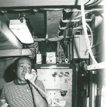 Augusto Meyer talks with the Voice of America in Washington, DC via COMSAT.